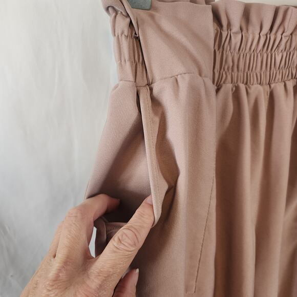 Grace Karin Brown Stretch Elastic Waist‎ Pockets Ralax Fit Pants Size XL - Picture 3 of 6